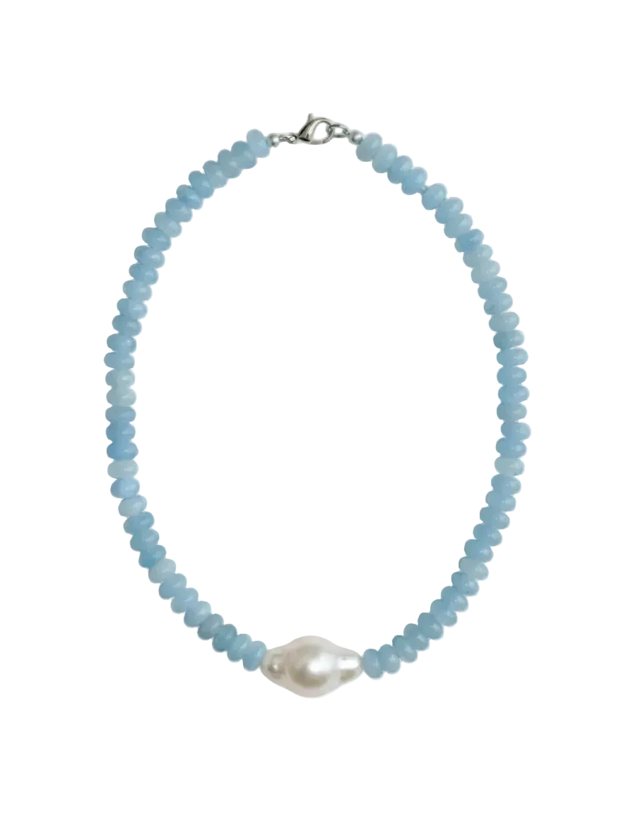 Blue Gemstones + Pearl