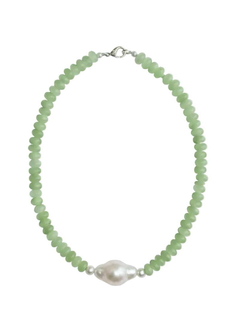 Green Gemstones + Pearl
