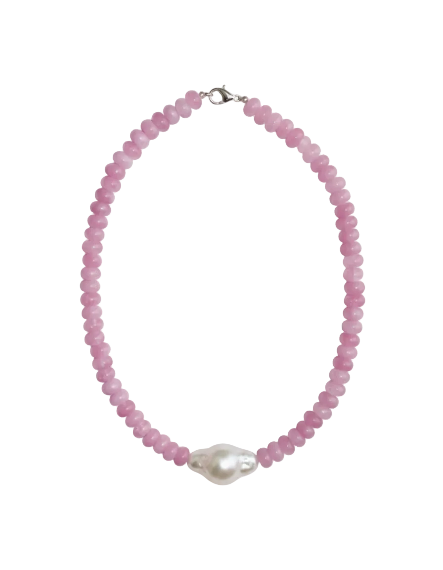 Baby Pink Gemstones + Pearl