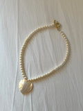 White Heart Pearls Necklace