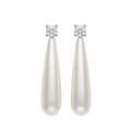 White Pearl Drops Earrings