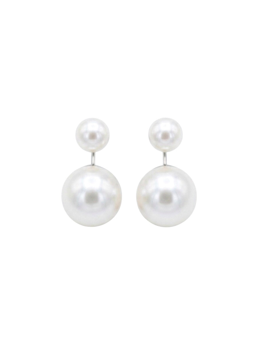 Fresh Water Double Pearl Earrings