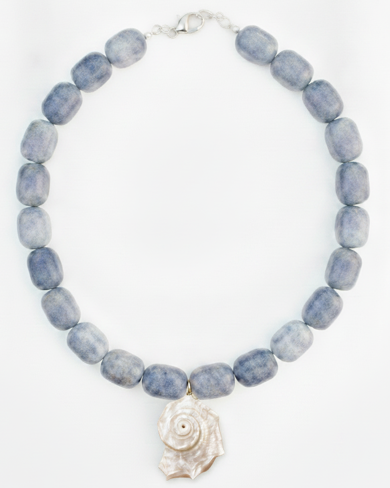The Big blue shell necklace
